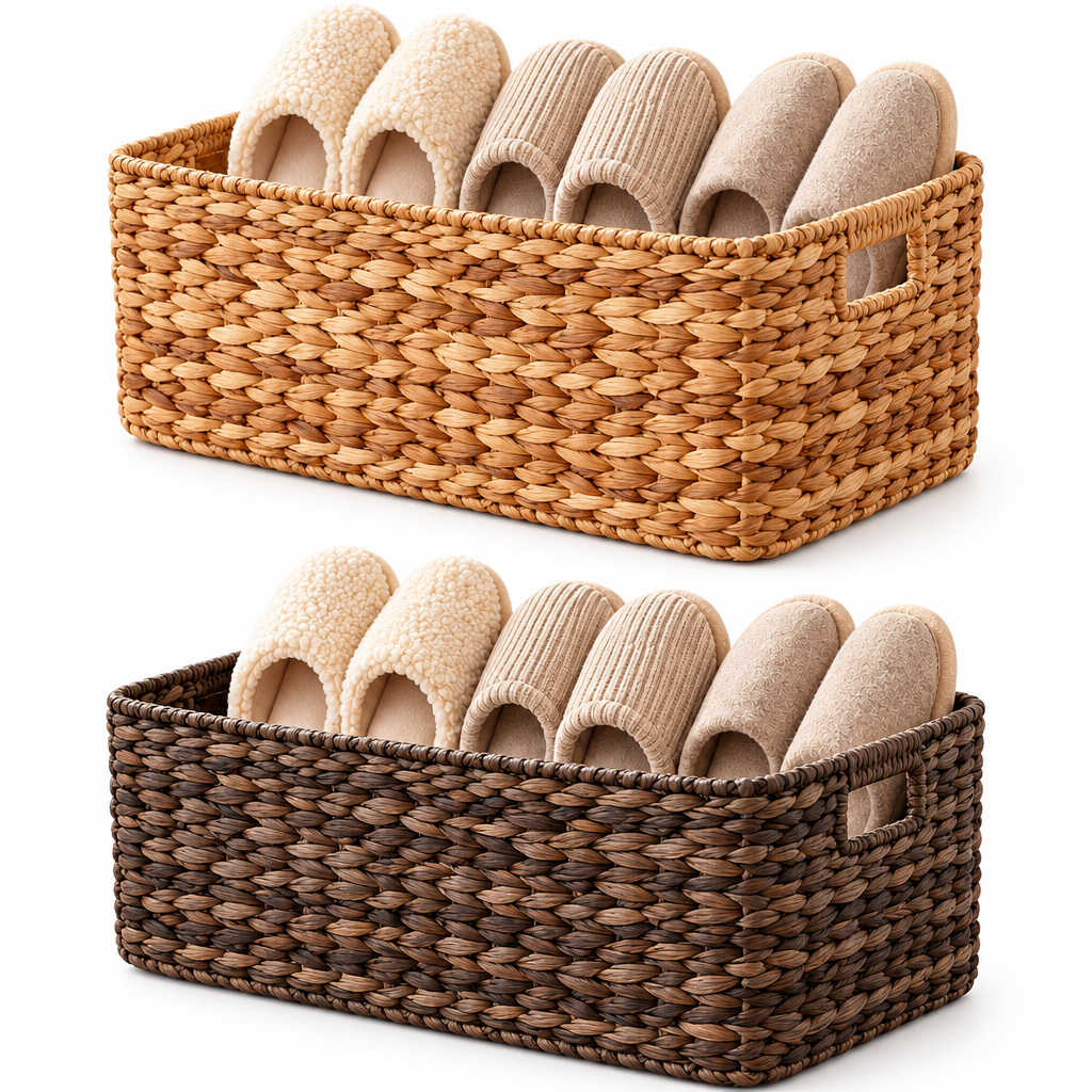 velzqaro™ Woven Slipper Storage Basket image 2