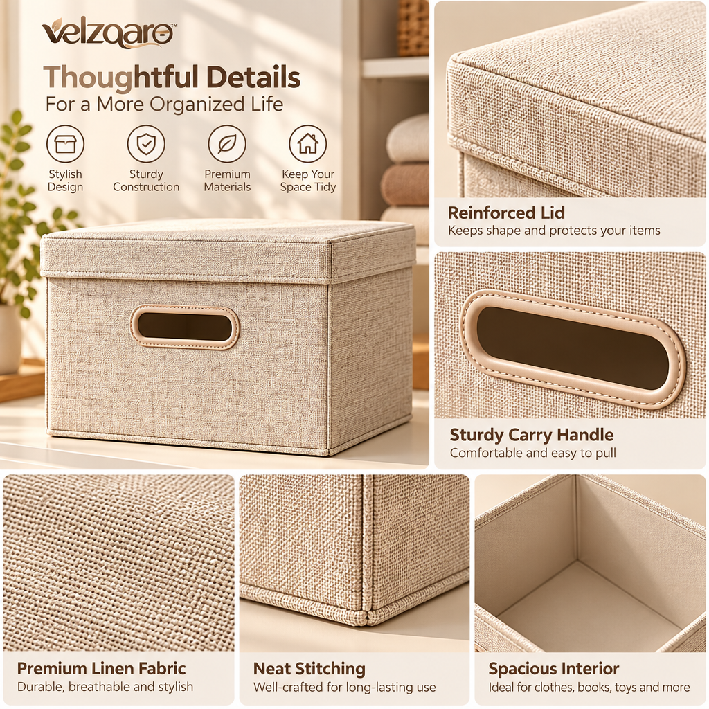 velzqaro™ Stackable Fabric Storage Box image 3