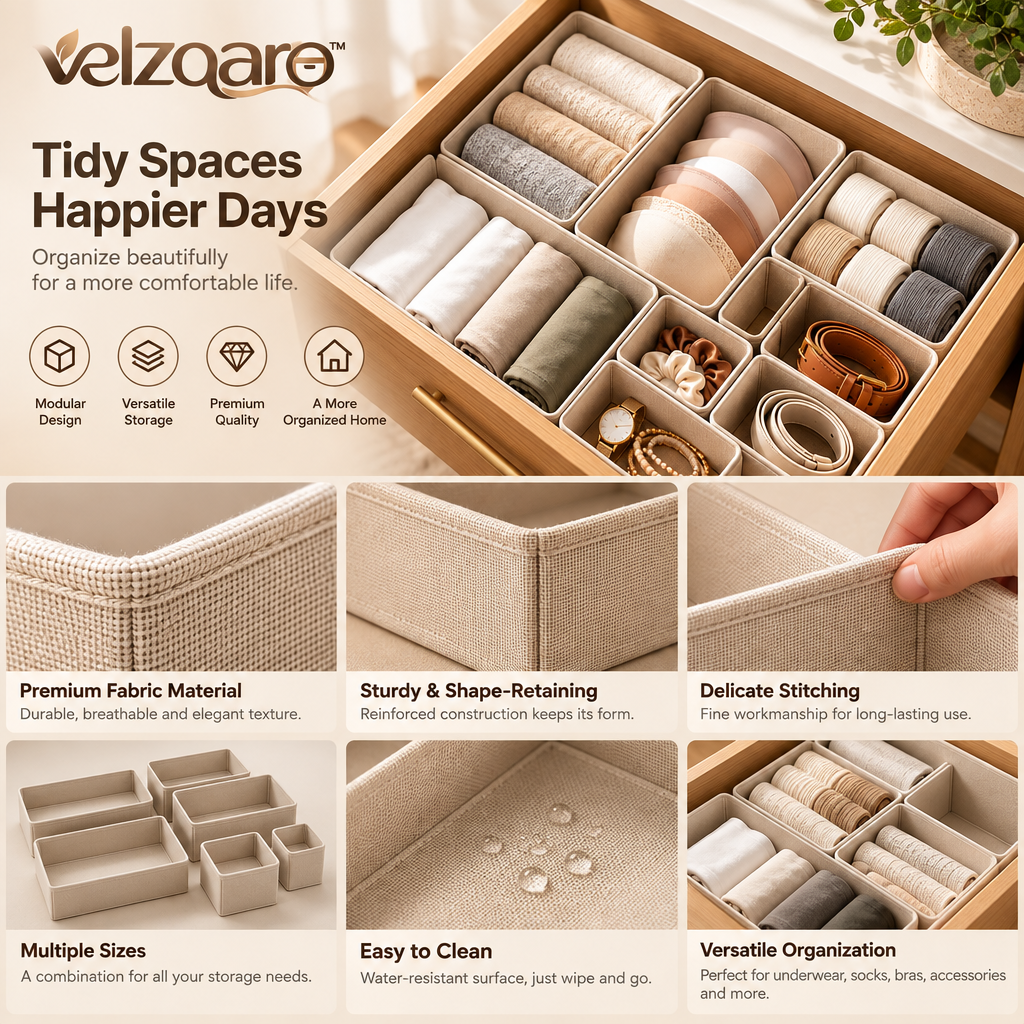 velzqaro™ Drawer Divider Organizer Set image 3