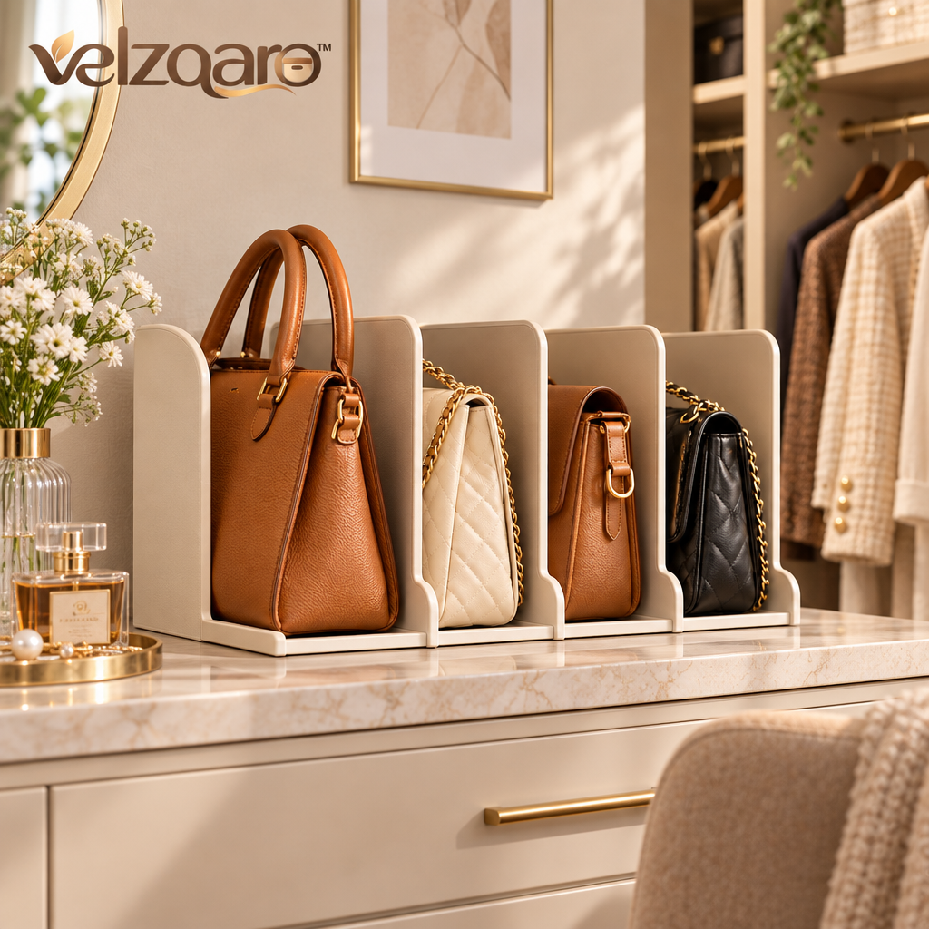 velzqaro™ Handbag & Purse Shelf Organizer image 2