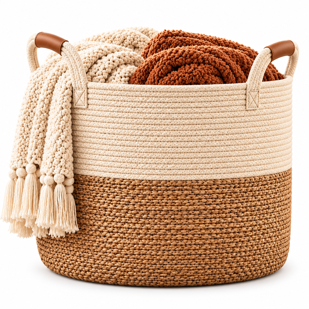 velzqaro™ Blanket & Pillow Storage Basket image 3