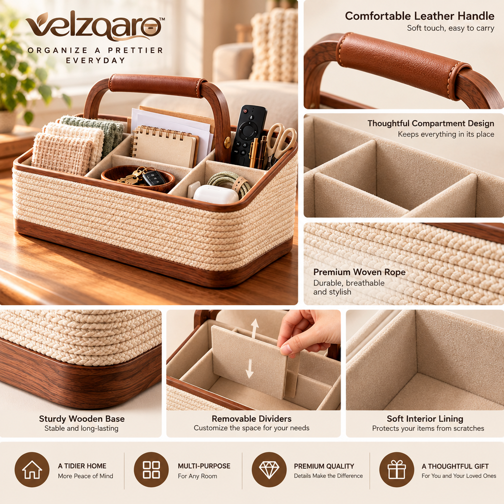 velzqaro™ Multi-Purpose Home Organizer Caddy image 4